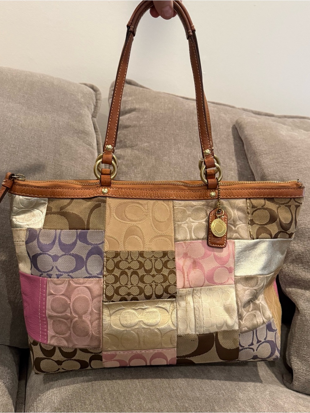 Coach patchwork tote bag - Gem